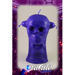 VELÓN ESPECIAL CALAVERA 3 MECHAS AZUL